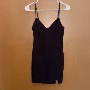 Urban Outfitters Black Mini Slip Dress with Spaghetti Straps